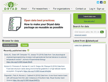 Tablet Screenshot of datadryad.org